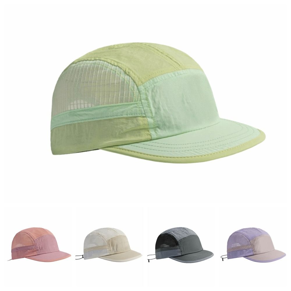 Running Cap Mesh - Topi Baseball Cepat Kering dengan Warna-Blok,