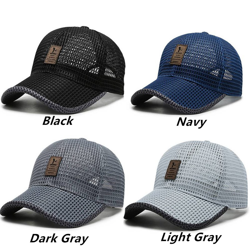 Running Cap Mesh - Topi Bisbol Golf Tenis Cepat Kering
