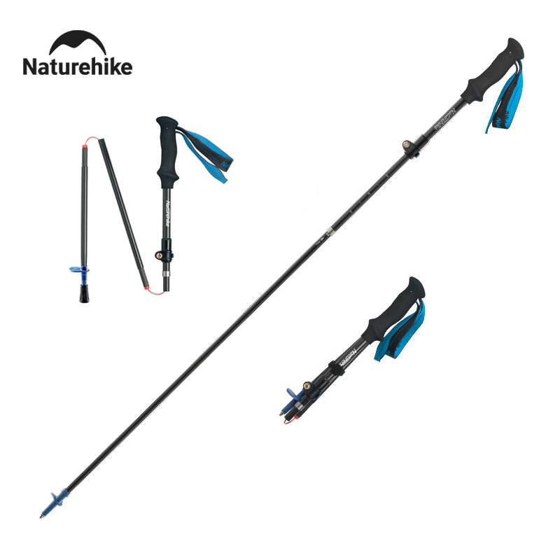 Trekking Pole Carbon - Naturehike tongkat berjalan berkemah 175g, tongkat
