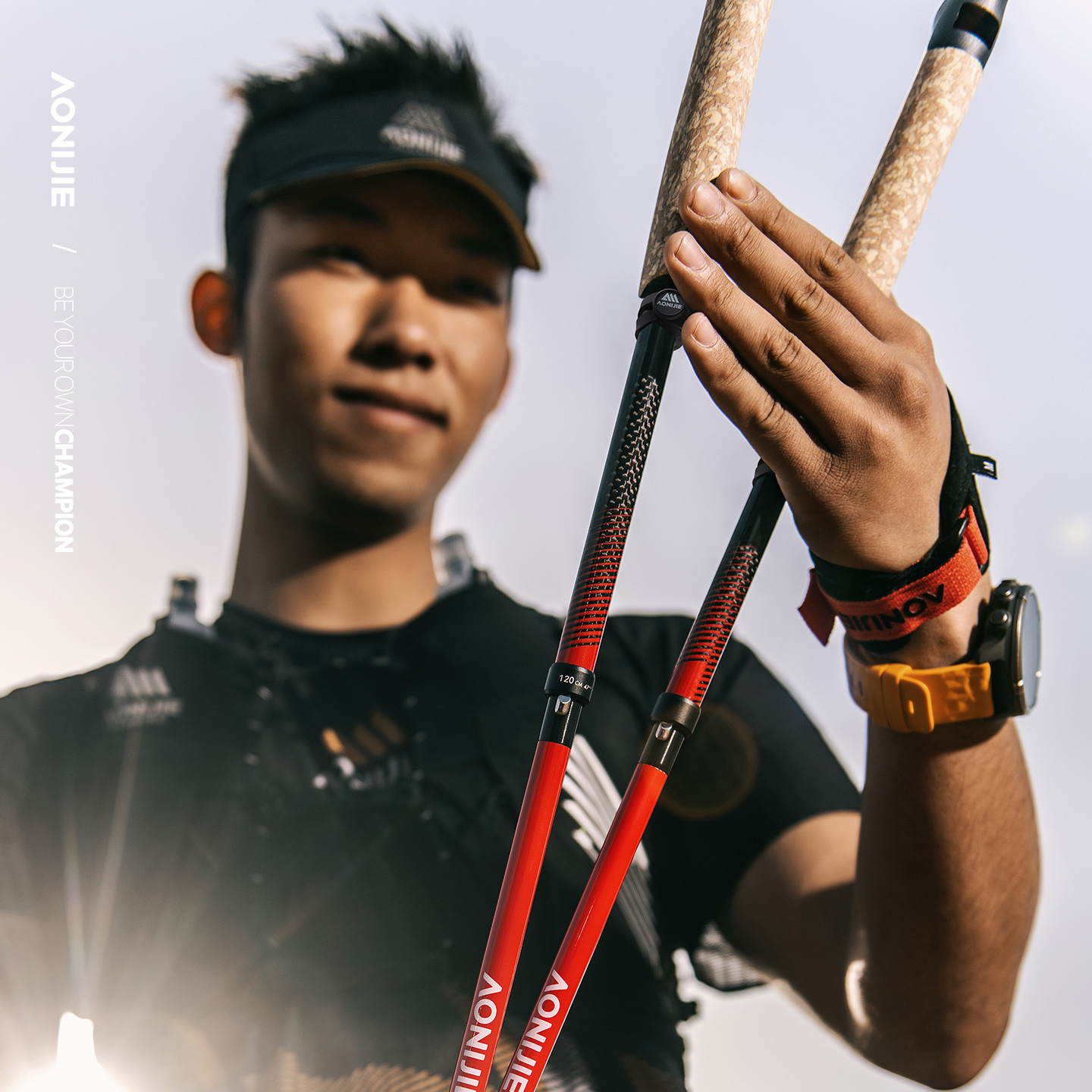 2 Buah Tongkat Hiking Lipat Se - Trekking Pole Carbon ulasan dan harga