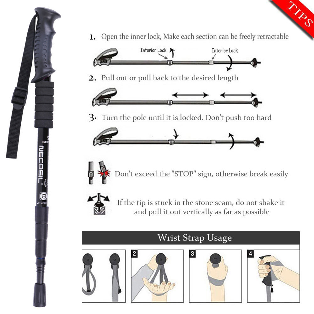 2 buah/lot tongkat Trekking, t - Trekking Pole Carbon ulasan dan harga