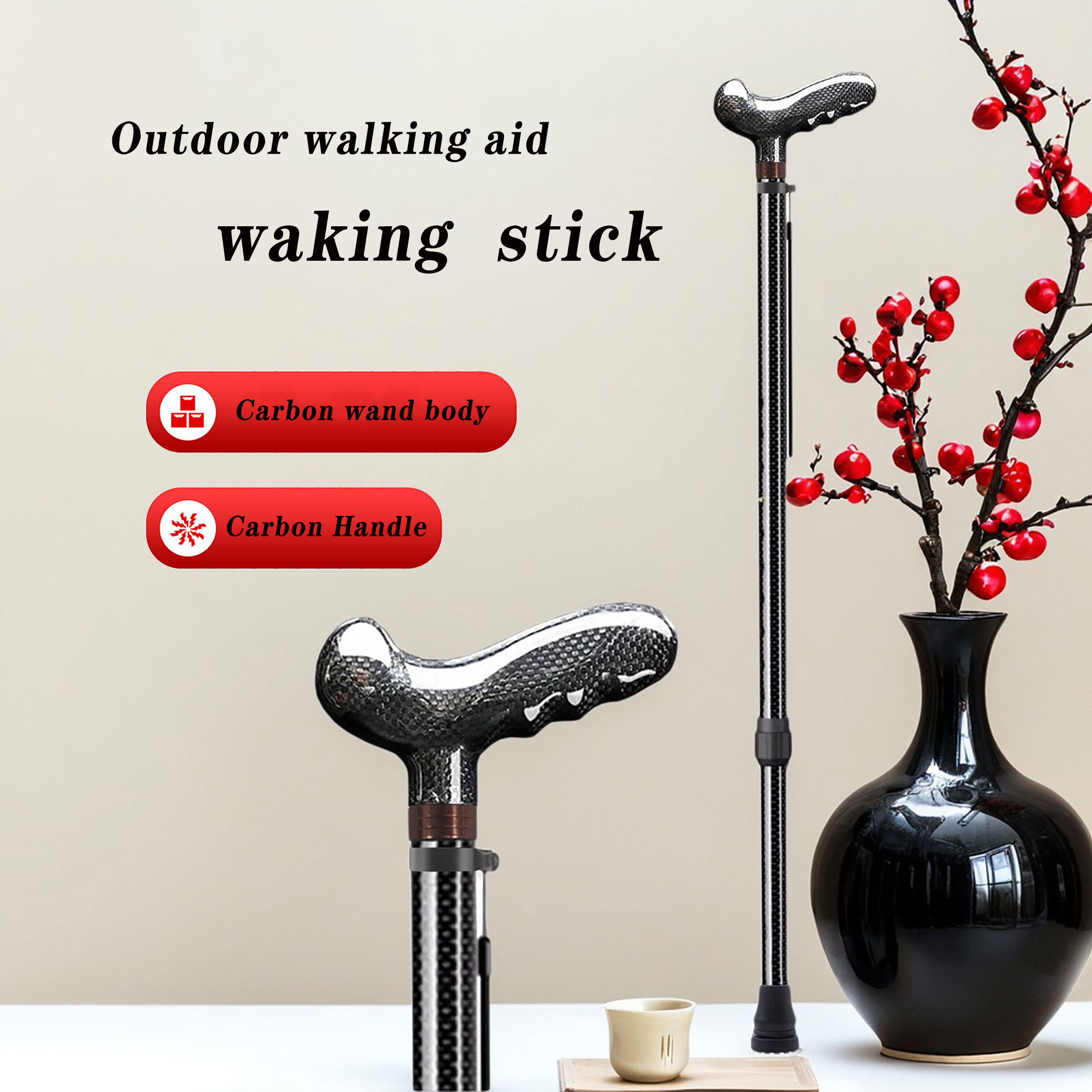 Tongkat Teleskopik Serat Karbo - Trekking Pole Carbon ulasan dan harga