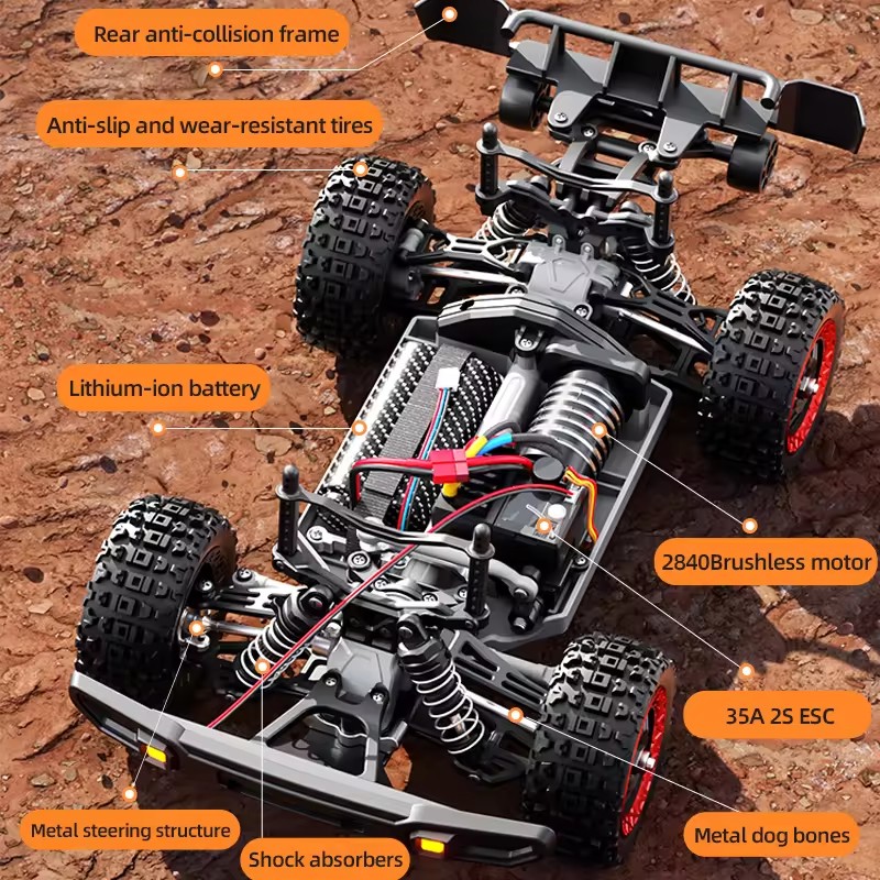 Mobil Balap RC Brushless 80KM/ - Running Gear Truck ulasan dan harga